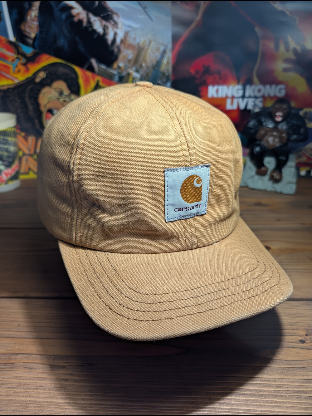Vintage Carhartt Tan Canvas Cap w/ Winter Warmer
